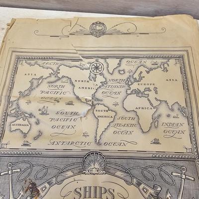 1939 Seven Seas Ships Wall Calendar (WS-JS)