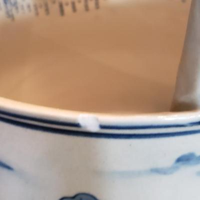 Asian Blue Pottery Pot and Small Lamp (LR-KD)