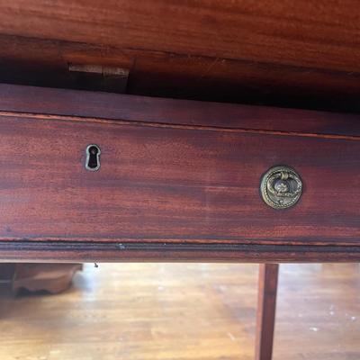 Vintage Wooden Drop Leaf Table on Casters (LR-DZ)