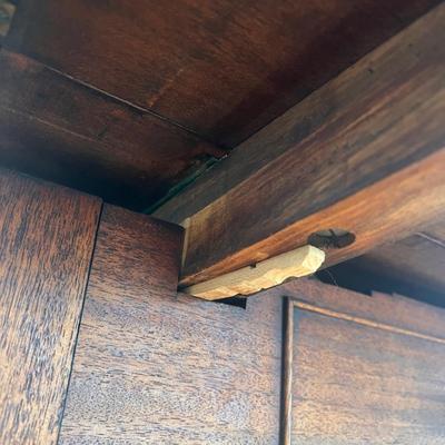 Vintage Wooden Drop Leaf Table on Casters (LR-DZ)