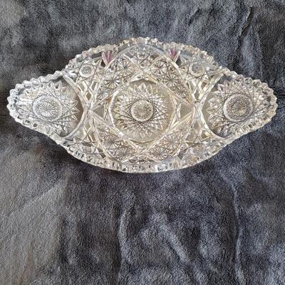 Vintage Brilliant Cut Crystal Serving Dish