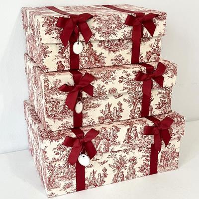 Decorative Storage Containers ~ Set Of Three (3)