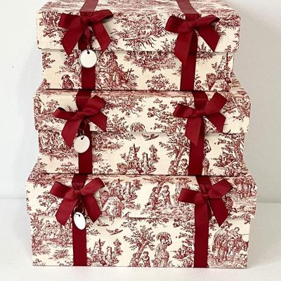 Decorative Storage Containers ~ Set Of Three (3)