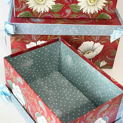 Decorative Storage Containers ~ Set Of Three (3)