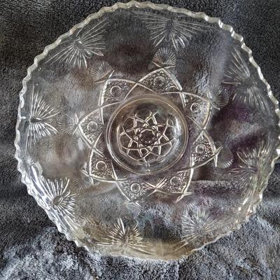 Cut Glass Sugar, Compote & Saucer