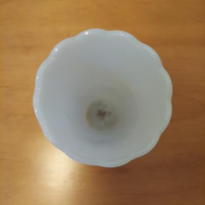 Milk Glass Vase w/ Candlesticks (B2-BBL)