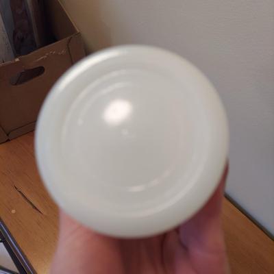 Milk Glass Vase w/ Candlesticks (B2-BBL)