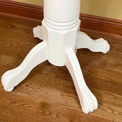 White Claw Foot High Top Wooden Table ~ 41.5” H x 30” Round