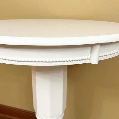 White Claw Foot High Top Wooden Table ~ 41.5” H x 30” Round
