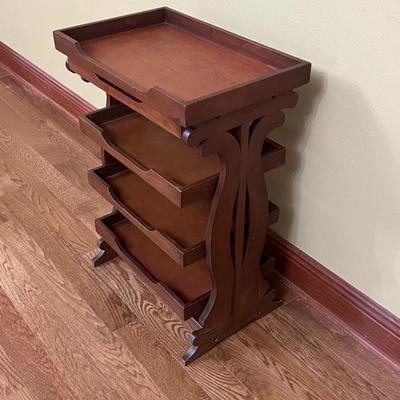 Solid Wood Tray Cart ~ 4 Removable Trays