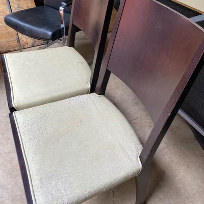 Vintage Mid-Century Modern Pair of Upholstered Side Chairs
