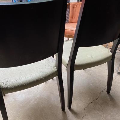 Vintage Mid-Century Modern Pair of Upholstered Side Chairs