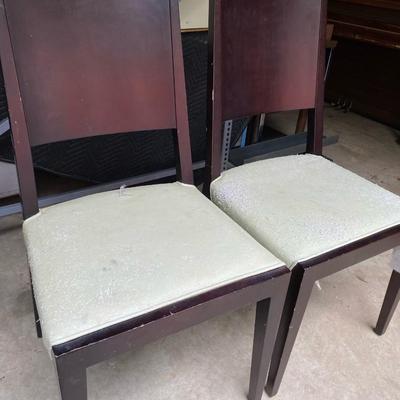 Vintage Mid-Century Modern Pair of Upholstered Side Chairs