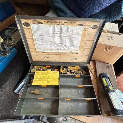 Vintage AUV CO Steel Compartment Storage Box