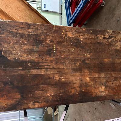 Vintage Lyon Steel Art Industrial Desk with Butcher Block Top & Six Drawers