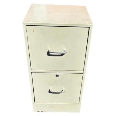 Vintage Two Drawer, Antique White File Cabinet
