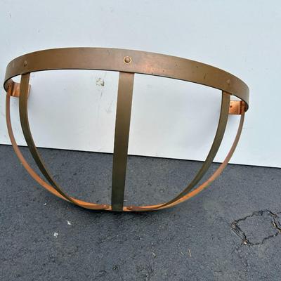 Vintage Brass Copper Wall Mount Hanging for Plants or Pots