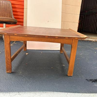 Vintage 1960s Lane Furniture "Vogue" Square Walnut & Ash Coffee Table