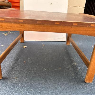Vintage 1960s Lane Furniture "Vogue" Square Walnut & Ash Coffee Table