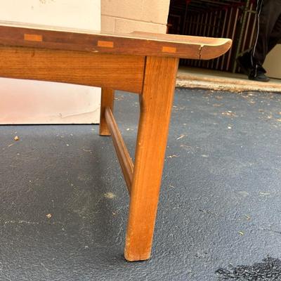 Vintage 1960s Lane Furniture "Vogue" Square Walnut & Ash Coffee Table