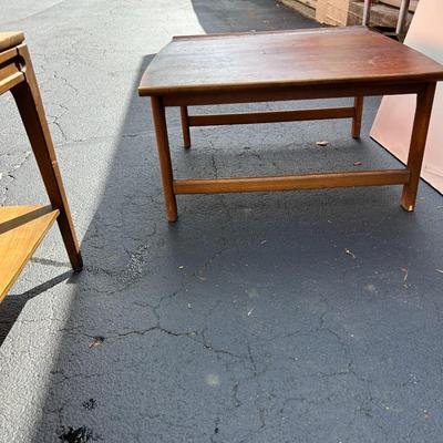 Vintage 1960s Lane Furniture "Vogue" Square Walnut & Ash Coffee Table
