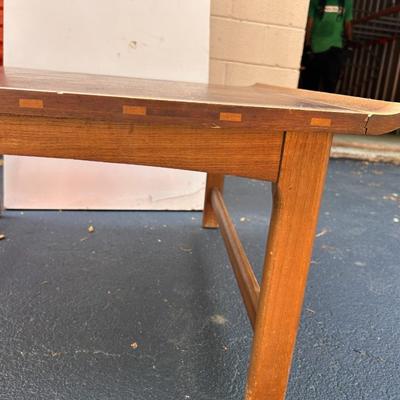 Vintage 1960s Lane Furniture "Vogue" Square Walnut & Ash Coffee Table