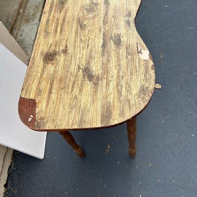 Vintage 1960s Wood Kidney Shaped Dressing Table - Restoration Project