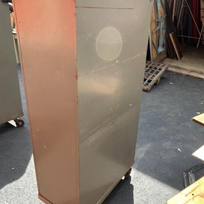 Vintage Mid-Century George D. Barnard Steel 8-Drawer Rolling Filing Cabinet