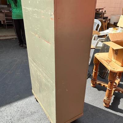 Vintage Mid-Century George D. Barnard Steel 8-Drawer Rolling Filing Cabinet