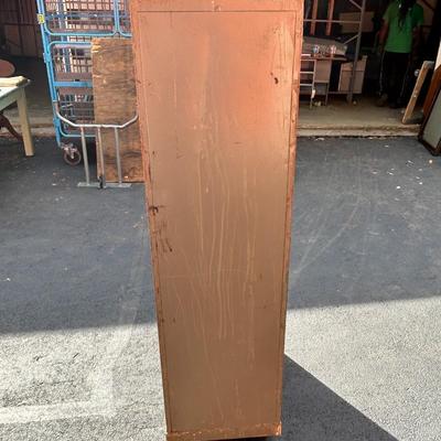 Vintage Mid-Century George D. Barnard Steel 8-Drawer Rolling Filing Cabinet