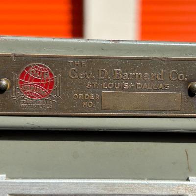 Vintage Mid-Century George D. Barnard Steel 8-Drawer Rolling Filing Cabinet