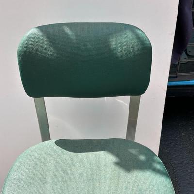 Vintage Mid-Century c. 1950s Good Form Industrial Green Adjustable Tanker Chair