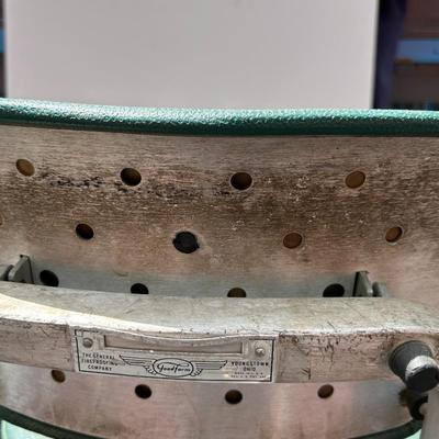 Vintage Mid-Century c. 1950s Good Form Industrial Green Adjustable Tanker Chair