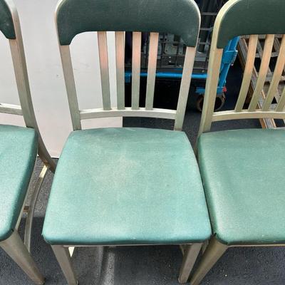 Vintage Set Of 3 - Mid-Century Good Form Industrial Aluminum Chairs