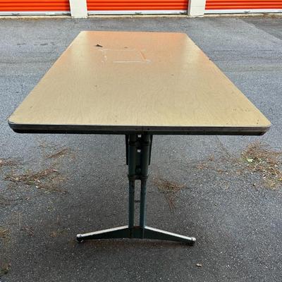 Vintage 1950s Atomic Worktable 6'