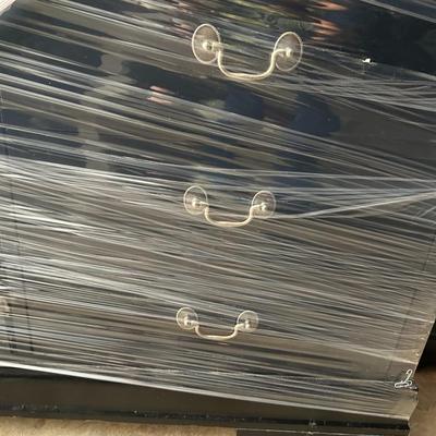 Coaster Fine Furniture Black Six Drawer Dresser Silver Hardware