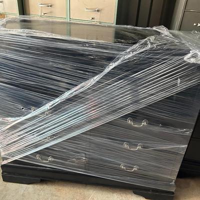 Coaster Fine Furniture Black Six Drawer Dresser Silver Hardware