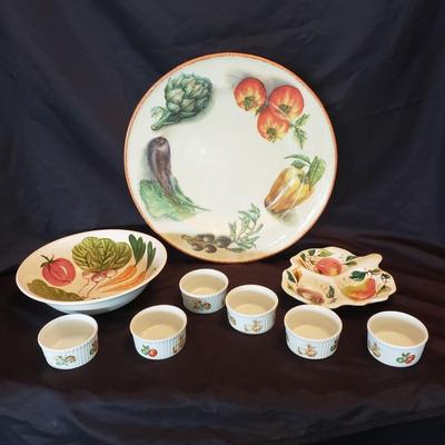 William Sonoma and Apilco Porcelain Vegetable Dishes and More (LR-KD)