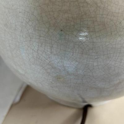 Antique 1933 Signed Glazed Pottery Stoneware Night Lamp