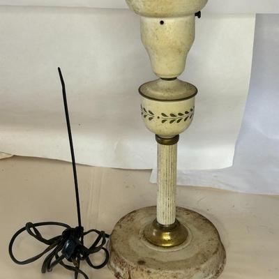 Antique Art Nouveau Leaves Cast Press Metal Boudoir Lamp – Restoration Project