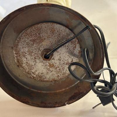 Antique Art Nouveau Leaves Cast Press Metal Boudoir Lamp – Restoration Project