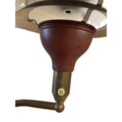 Antique c. 1940s Sight “Flying Saucer” Red Floor Lamp by M.G. Wheeler