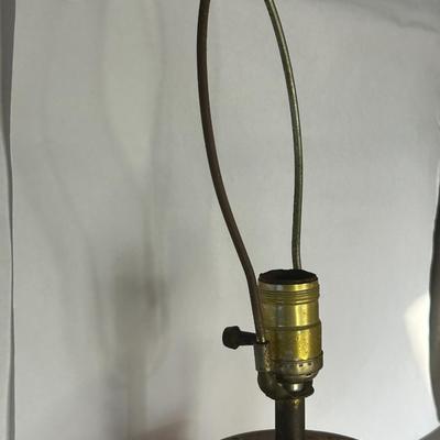 Antique c. 1948 Ceramic Brown Urn Table Lamp