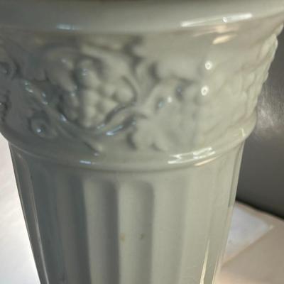 Antique Early 20th Century White Column Lamp likely from or inspired by the Biltmore Hotel