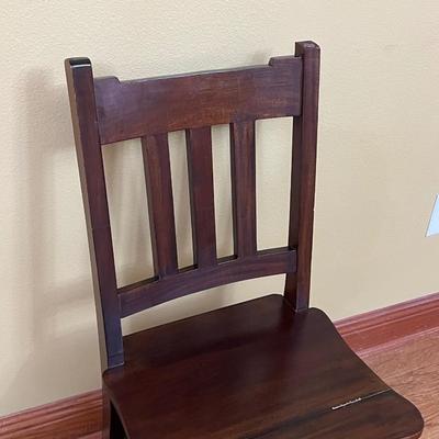 Solid Wood Flip Chair Ladder Stool