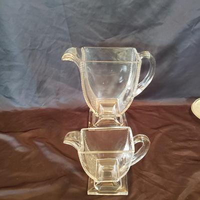 Victorian Pattern Style Glass Pitchers and More (LR-KD)