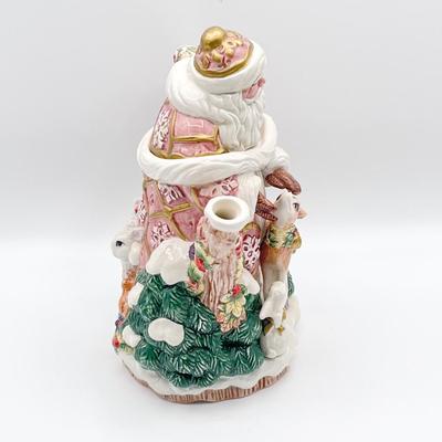 FITZ & FLOYD ~ Snowy Woods ~ Santa Teapot