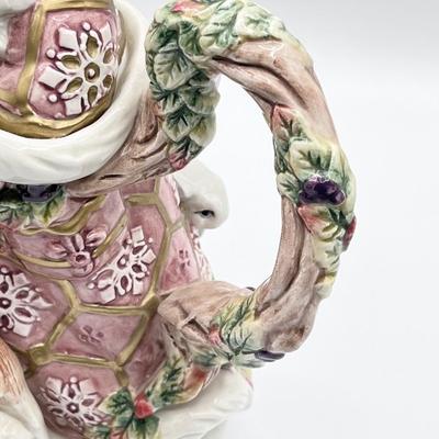 FITZ & FLOYD ~ Snowy Woods ~ Santa Teapot