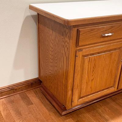 Solid Wood 360 Kitchen Island With Casters