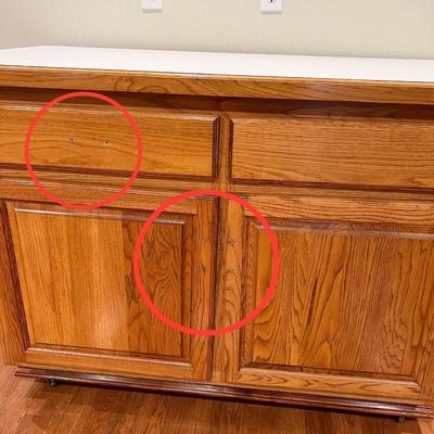 Solid Wood 360 Kitchen Island With Casters